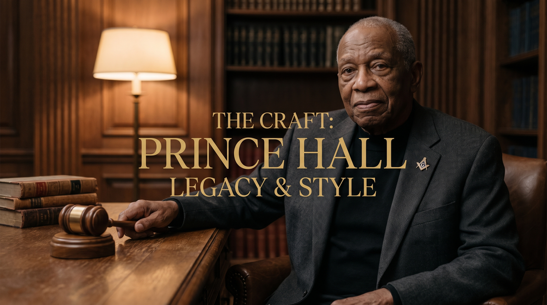 A distinguished Prince Hall Freemason seated with a Master's gavel