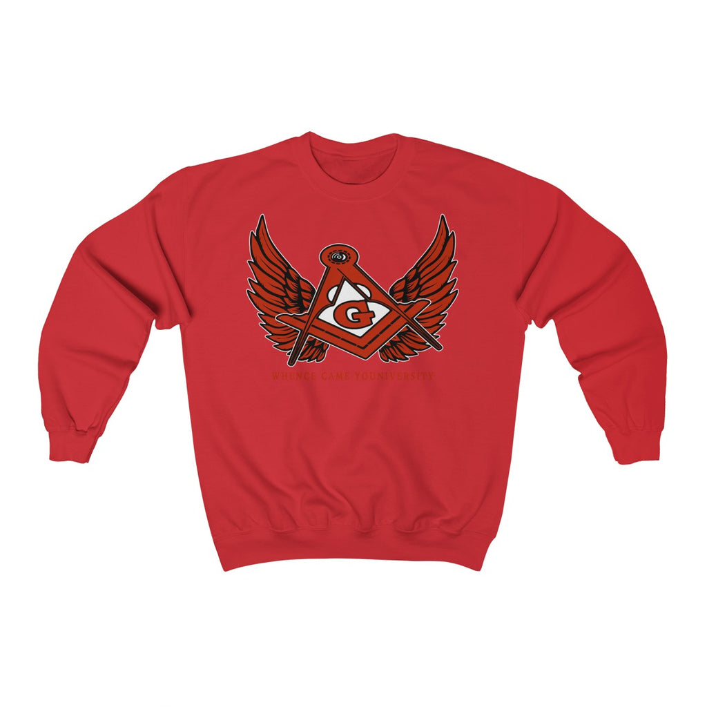 G Slant Wings Crewneck Sweatshirt (red logo)
