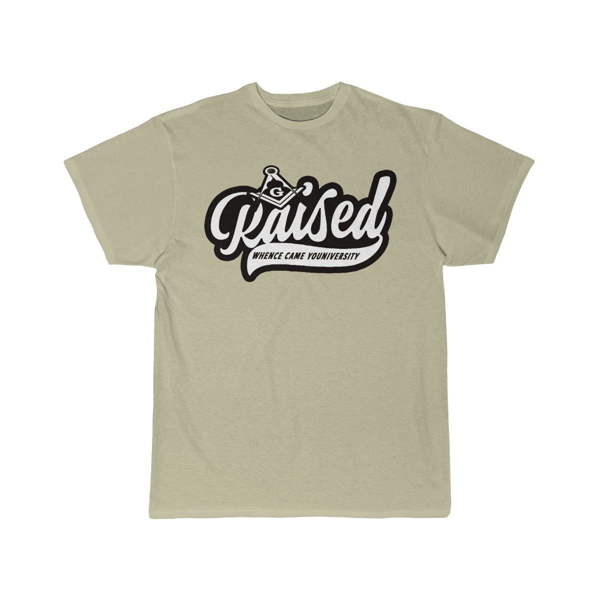 Raised Short Sleeve Tee (black and white logo)