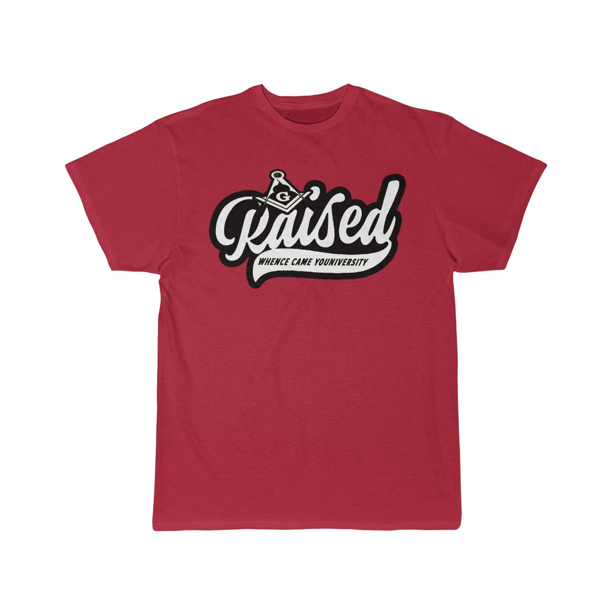 Raised Short Sleeve Tee (black and white logo)